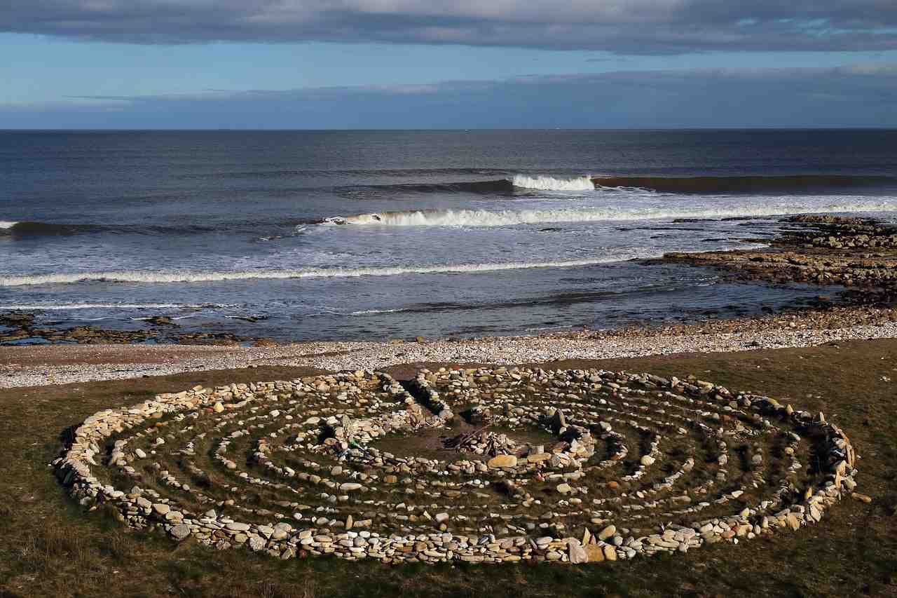 labyrinthe, méditation, cercle